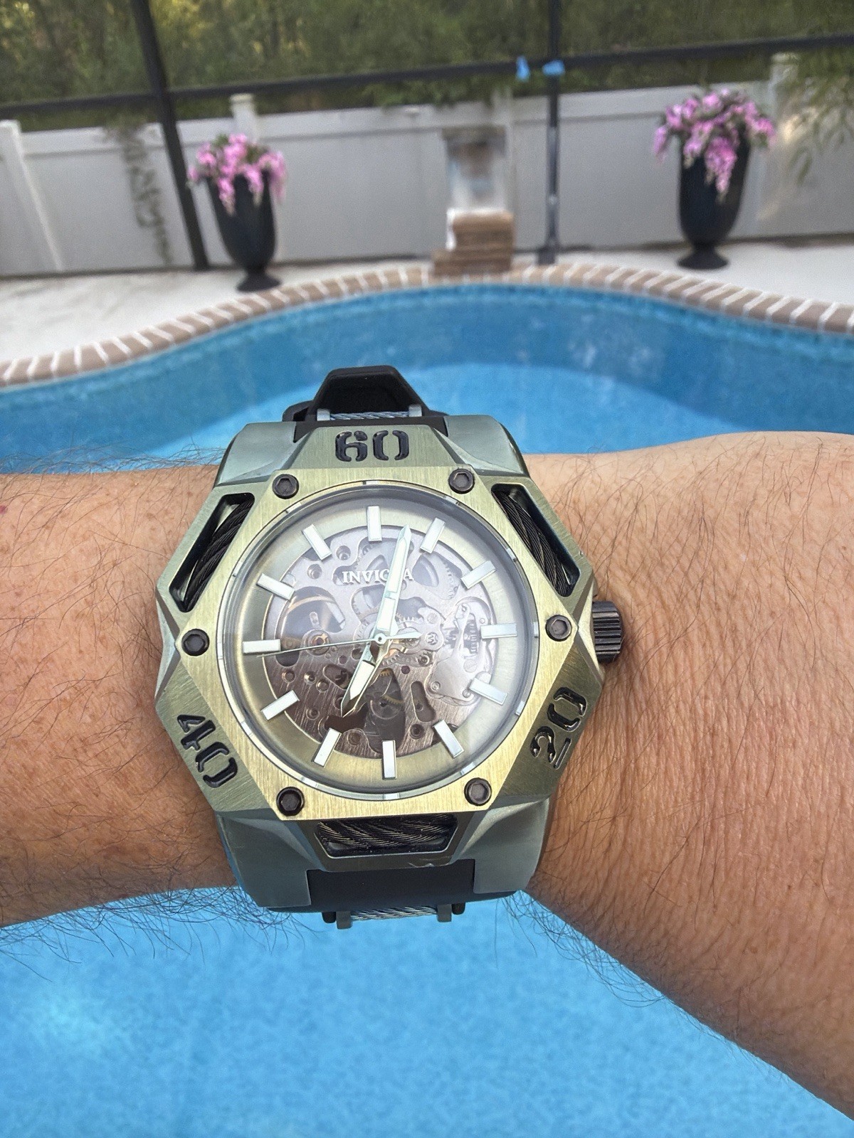 Rare Invicta Coalition Forces Iron dome. #44083 Automatic Skeleton Dial.