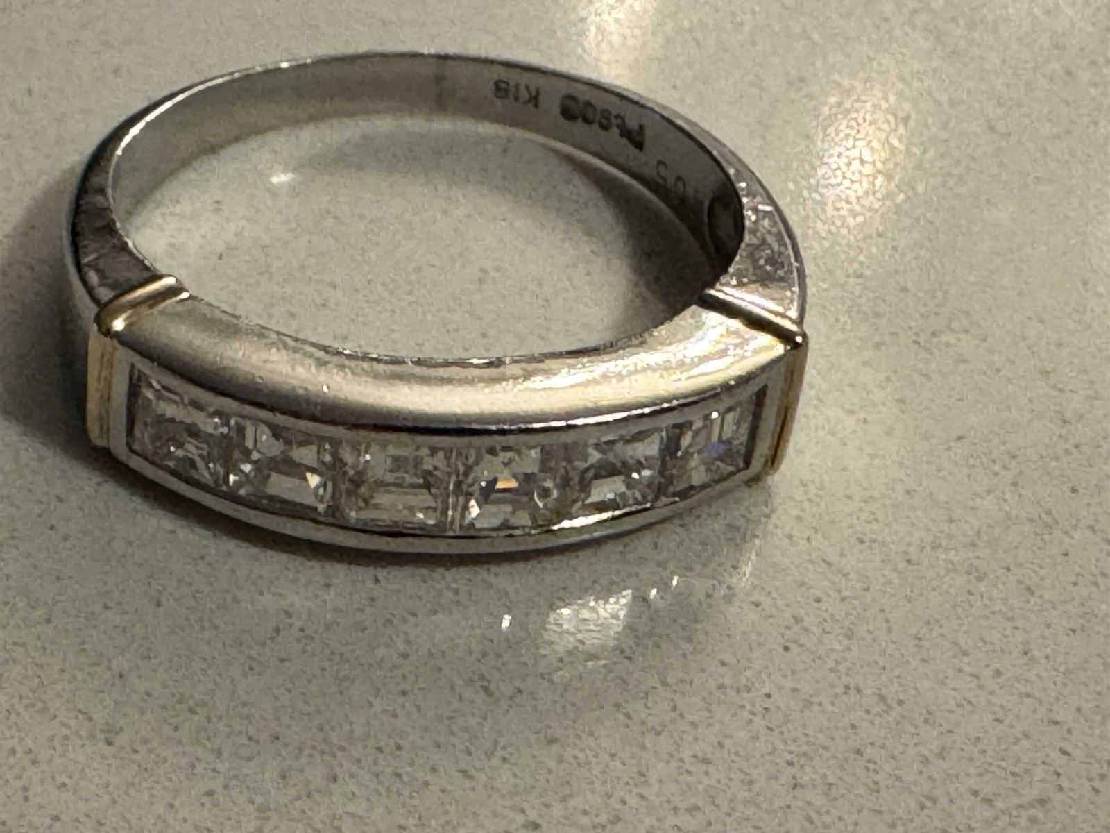 Platinum 1.05CTW Asscher Cut 100% Natural Bright Diamond Ring