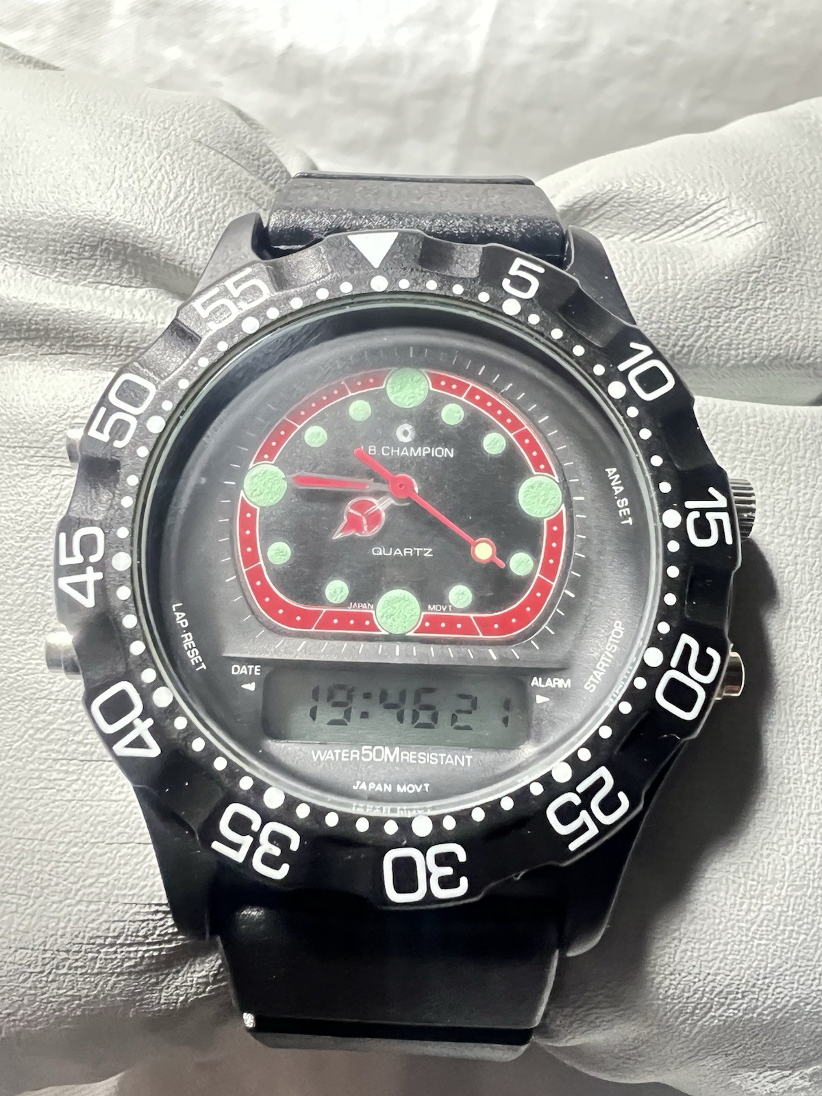 Jb Champion Classic,day/date, manual And Digital,40mm,WR50M, rotating, Black Rub
