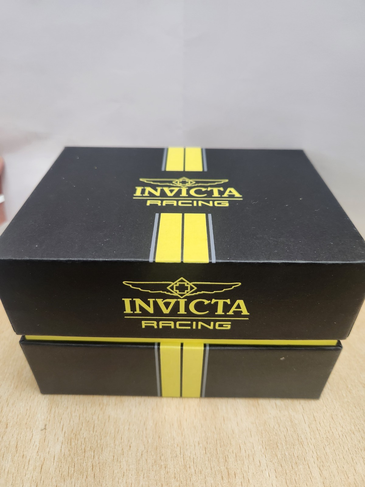 Authentic New Invicta Racing Black & Yellow Classic Empty Watch Box/Case