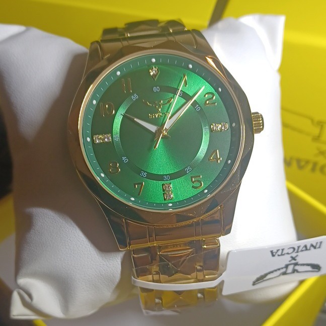 Invicta Specialty I by Invicta Men’s Watch 41mm Gold Steel 69021 Green Dial