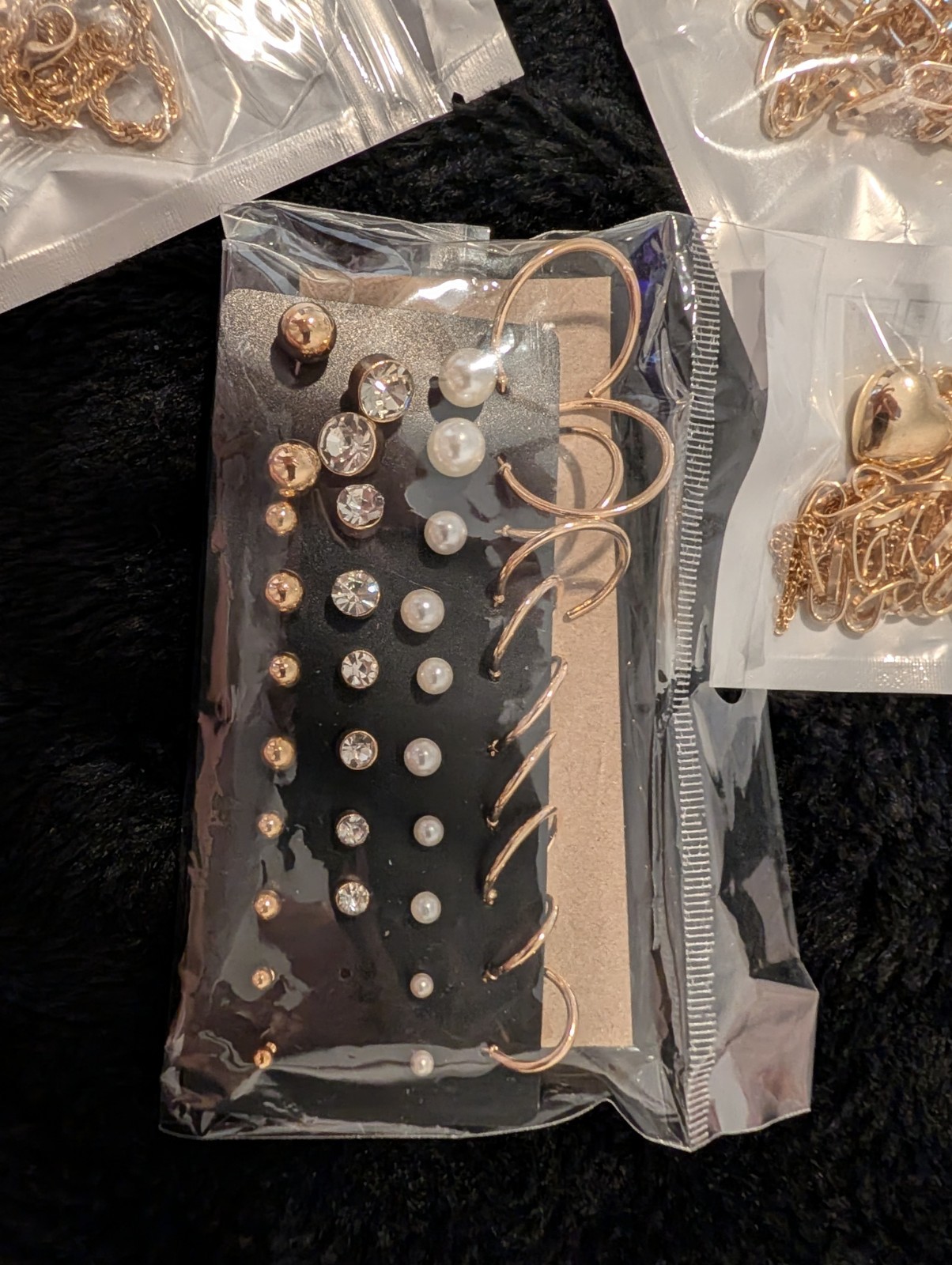 Fashion Jewelry Mixed Lot Earrings Necklaces Chains Metal Plastic