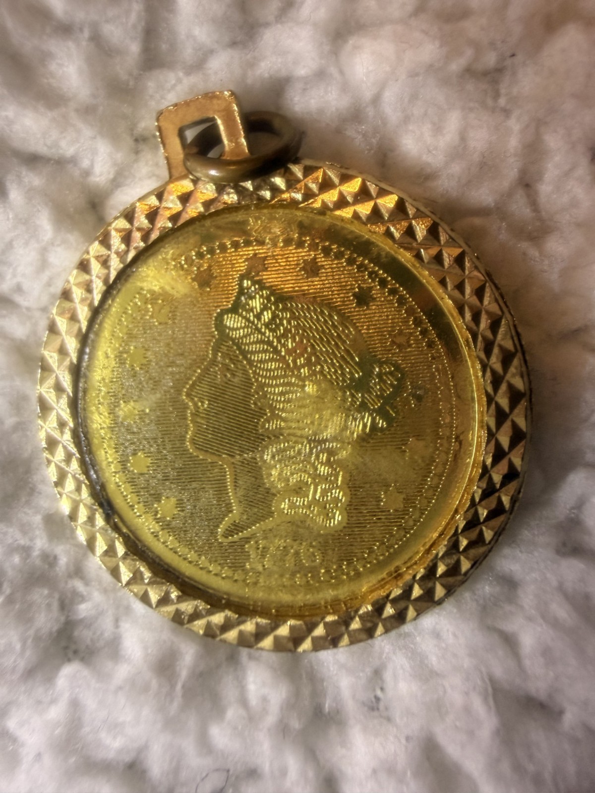 Lady Liberty Vintage 1776 replica gold coin pendants
