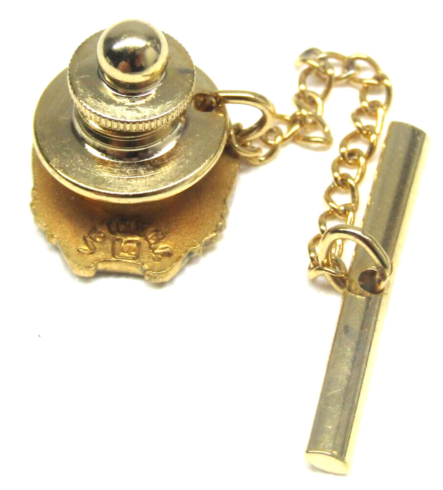 Vintage Liberty Life Tie Pin 1/5 10k Gold Emblem National Men’s Formal Wear Gift