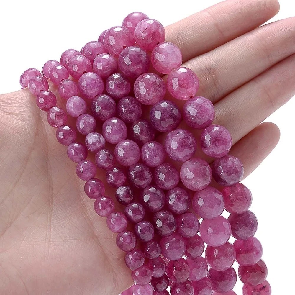 Natural Gemstone Round Spacer Loose Beads Jewelry Making 4mm 6mm 8mm 10mm 12mm