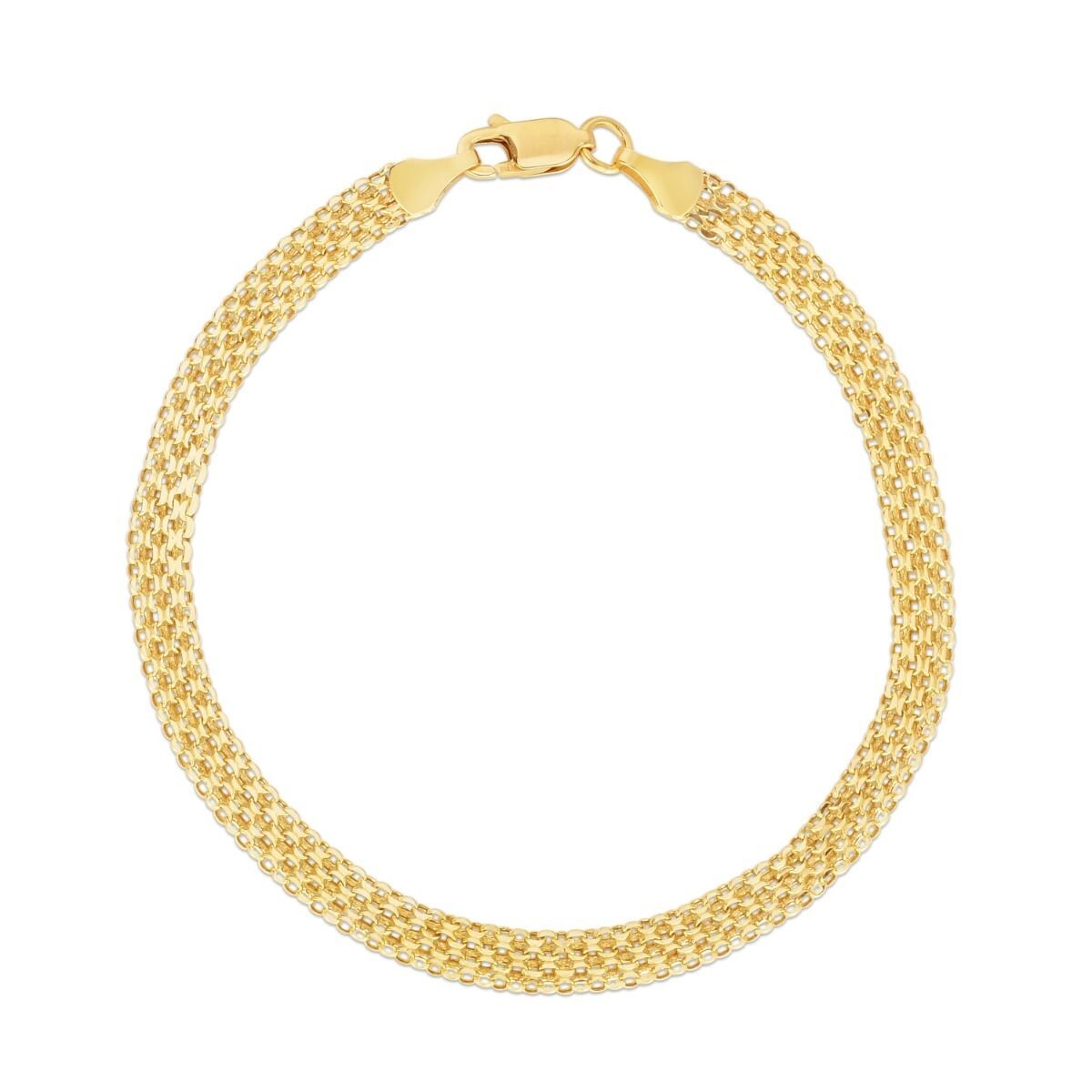 14k 16″ Yellow Gold 4.7mm Bismark Braided Link Chain Necklace 3.3 Grams