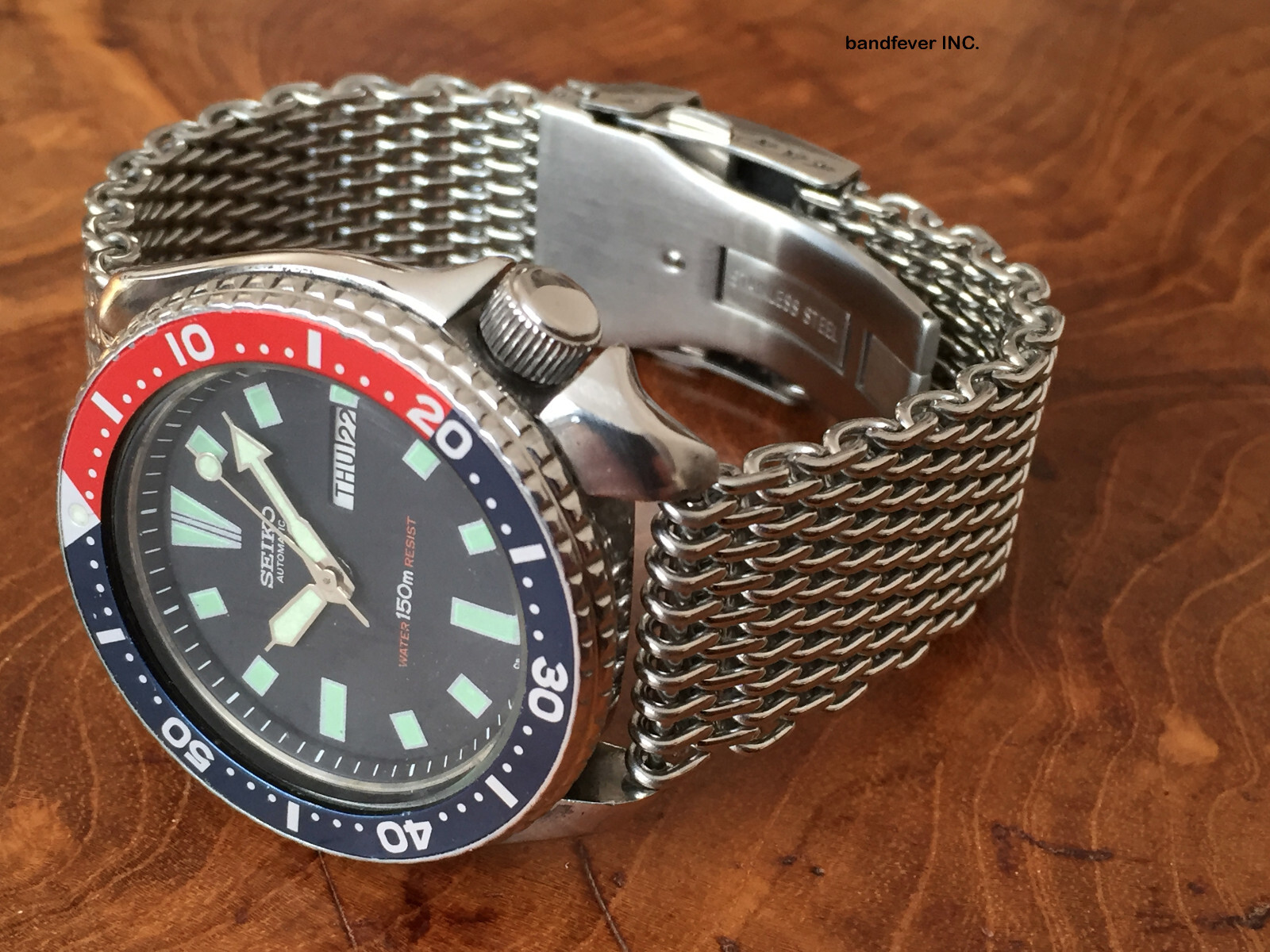 20MM STAINLESS STEEL MESH BAND FITS SEIKO DIVER’S 7s26-0030 SKX013 SKX015 SPB207