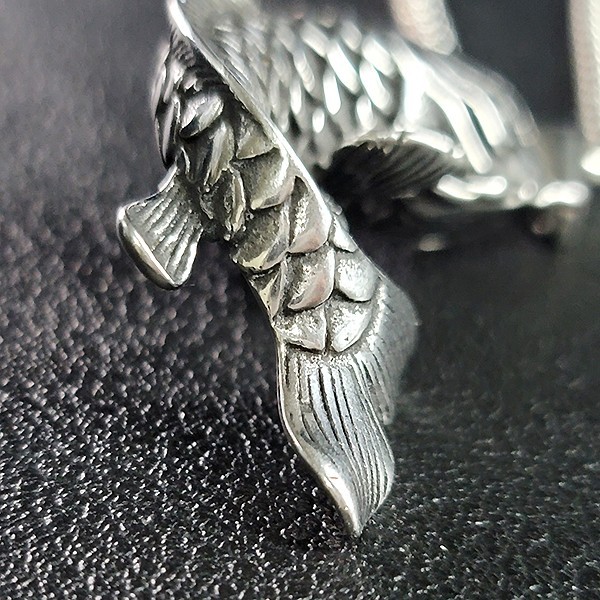 Koiran Koi Fish Titanium Pendant Necklace Vintage