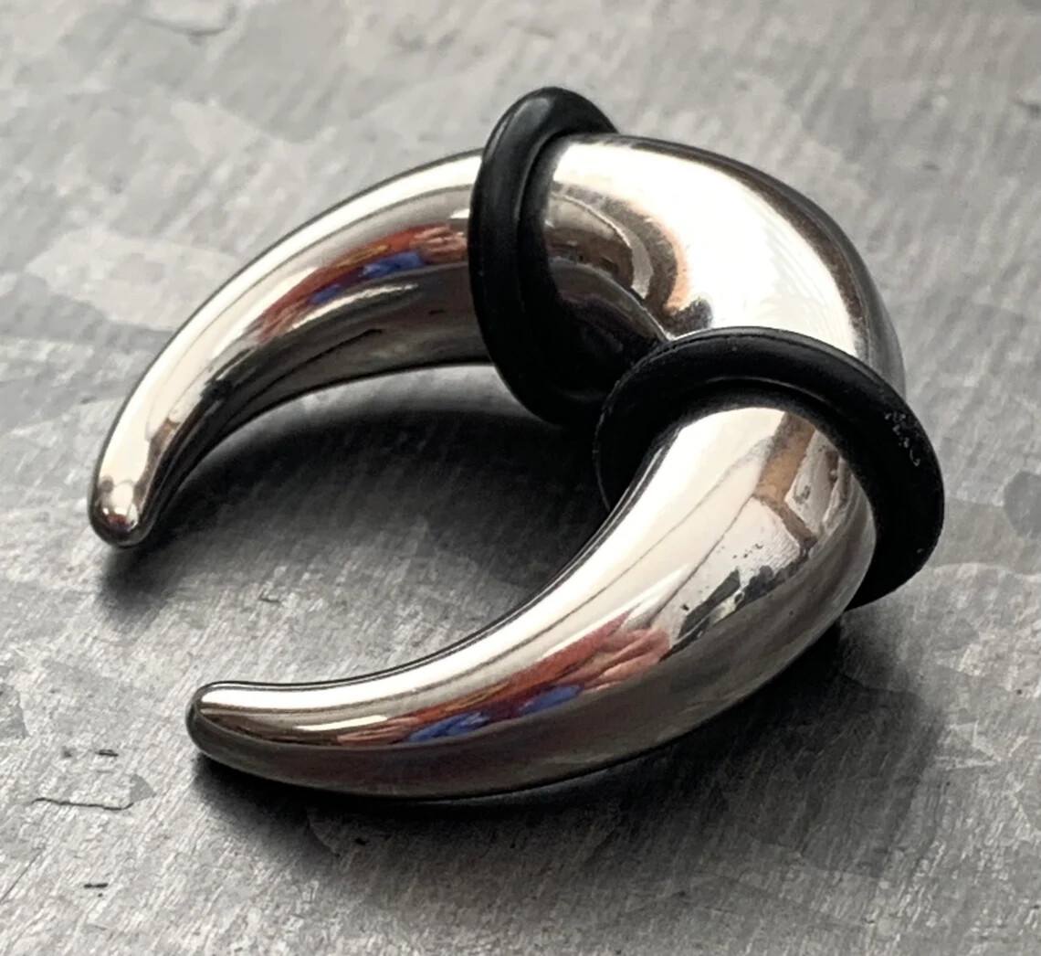 1pc Solid 316L Surgical Steel Septum Ring / Buffalo Taper Expander