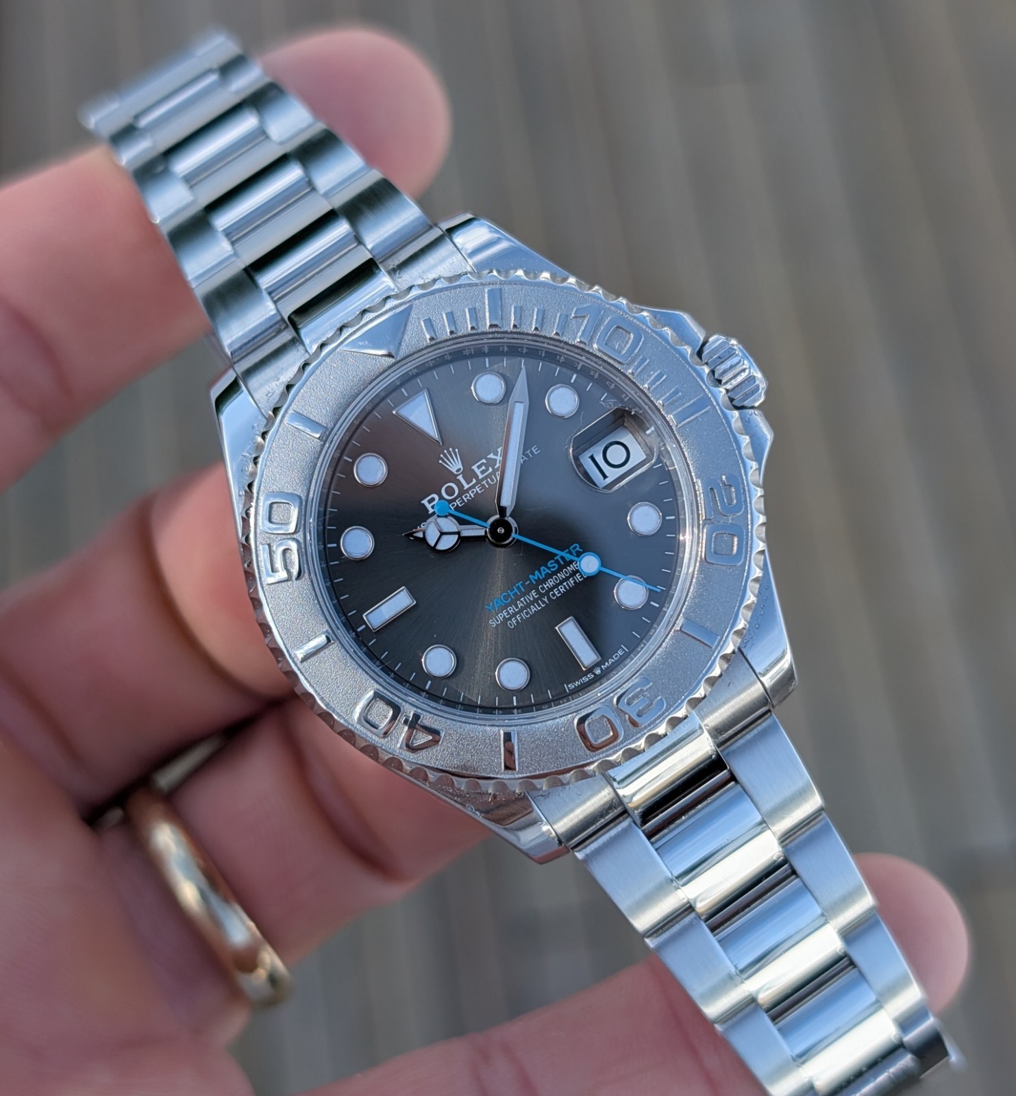 2020 Rolex Yacht-Master 37mm 268622 Rhodium Dial with Platinum Bezel