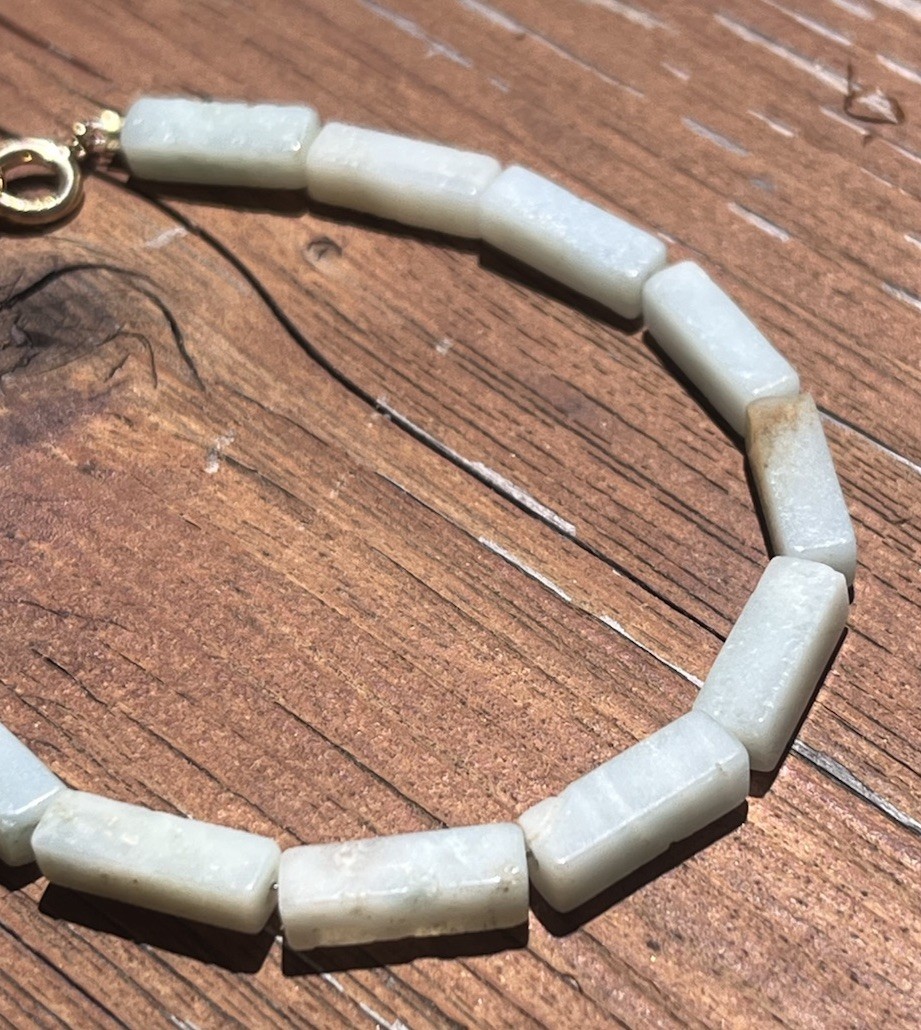 Brazilian Amazonite 7.5” Bracelet / 12k Gold Filled Components / Not Enhanced