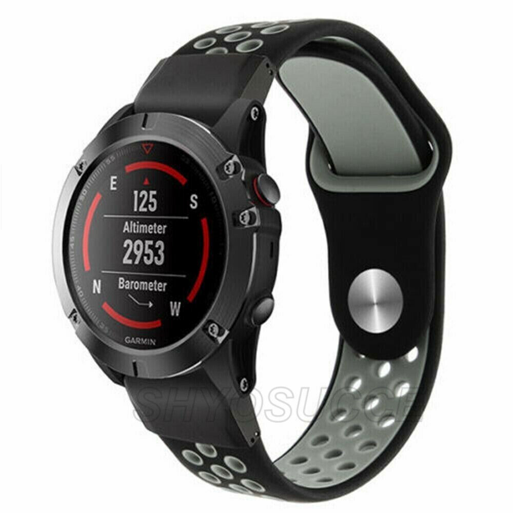 Quick Fit Silicone Watch Band Strap For Garmin Fenix 5 5X 6 6X Pro 7 7X Solar