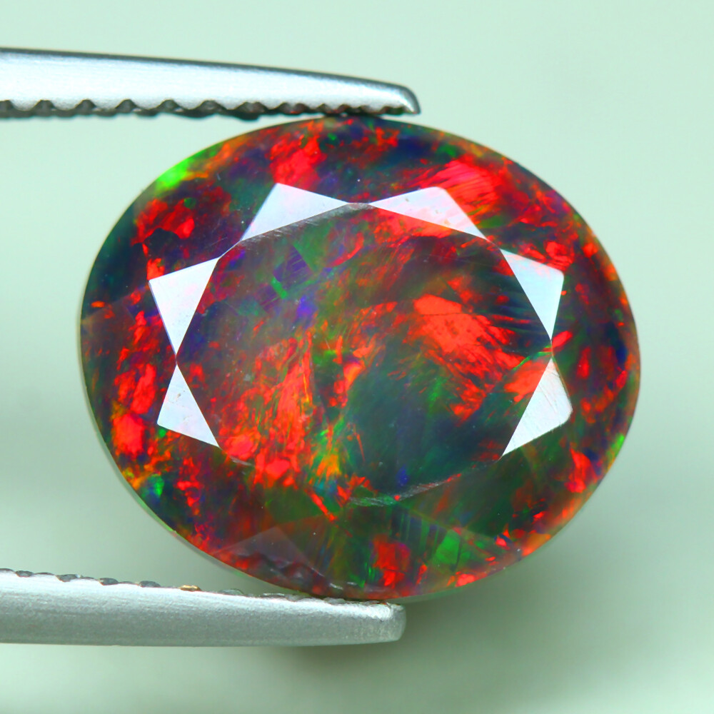 2.23 Cts_Electric Fire_100 % Natural Top 3D Flash Welo Solid Black Fire Opal