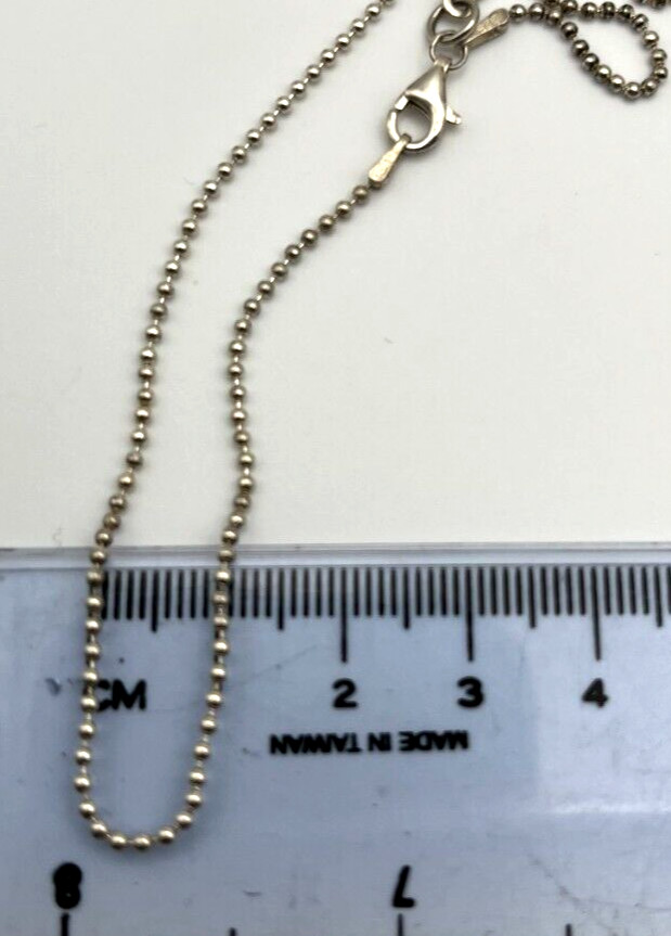 MSCO Petite Solid Sterling Silver 925 MICRO BEAD BALL 24 ” in NECKLACE Mini