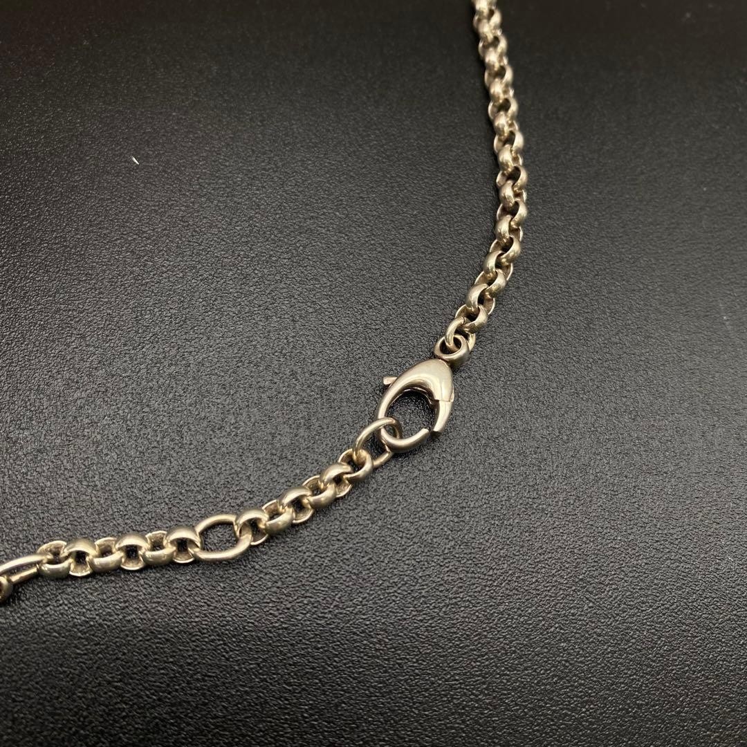 R GUCCI Gucci Silver Chain Necklace Stamped. Charm 925