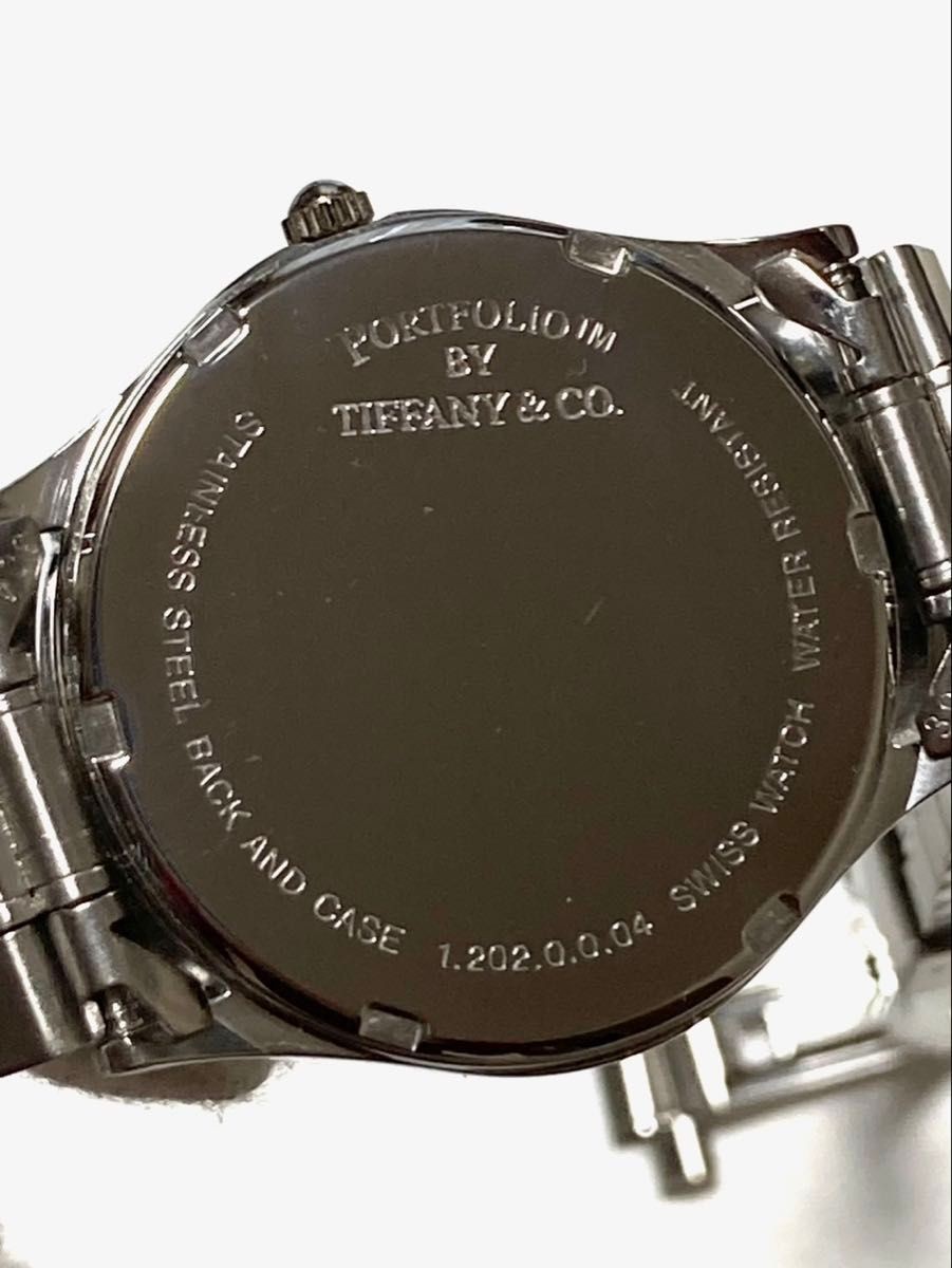 [B1P] Tiffany Portfolio Roman Index Mens Quartz Stainless Steel Watch [w9t]