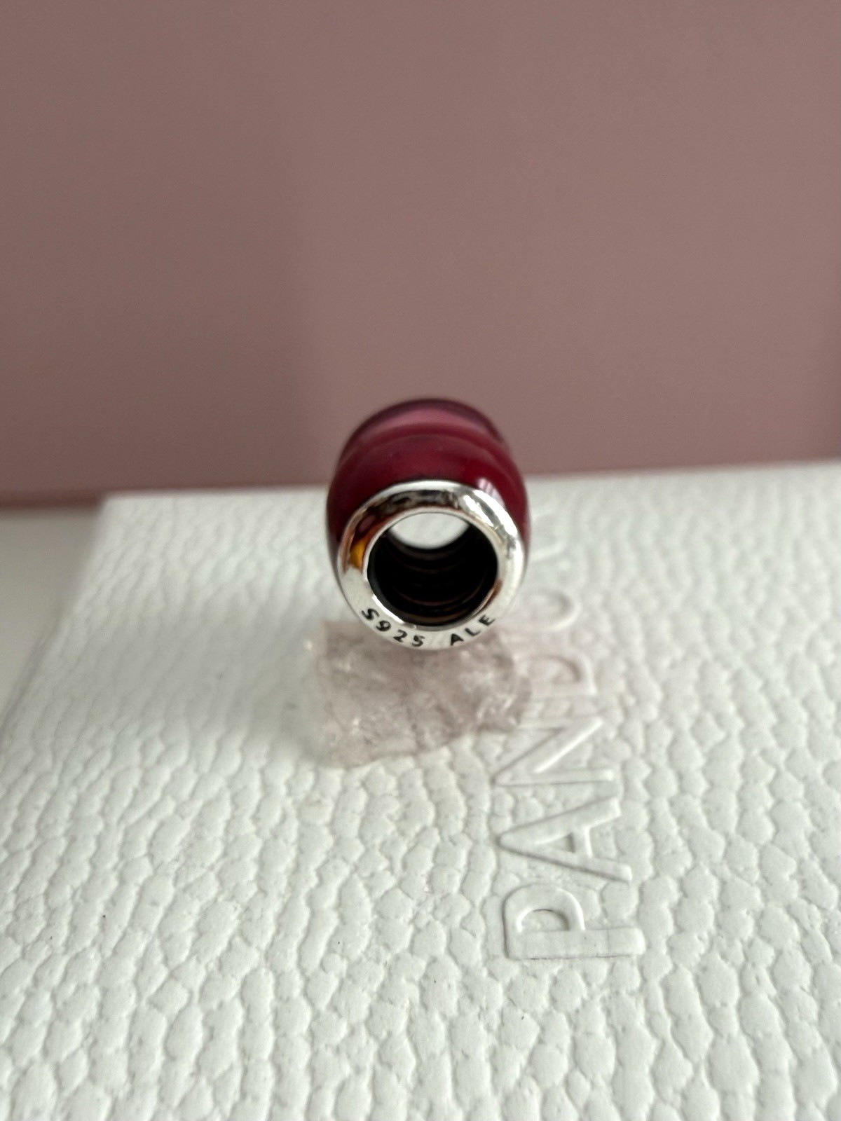 Pandora SSilver In My Heart, Fuschia Enamel Charm Valentine#791814EN62 Authentic