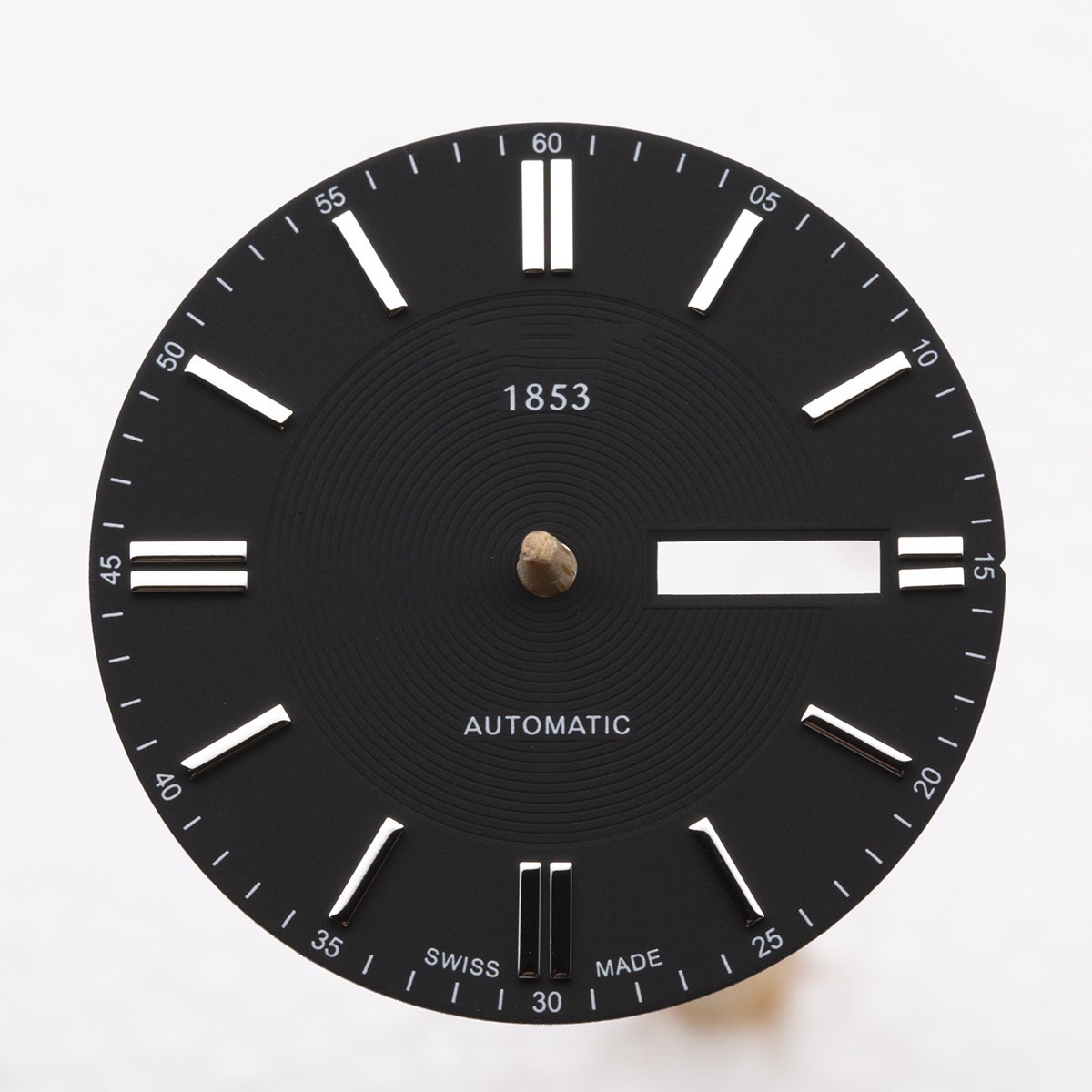 31.8mm Black White Watch Dial Dual Calendar No Lume for ETA2836 Movement Parts