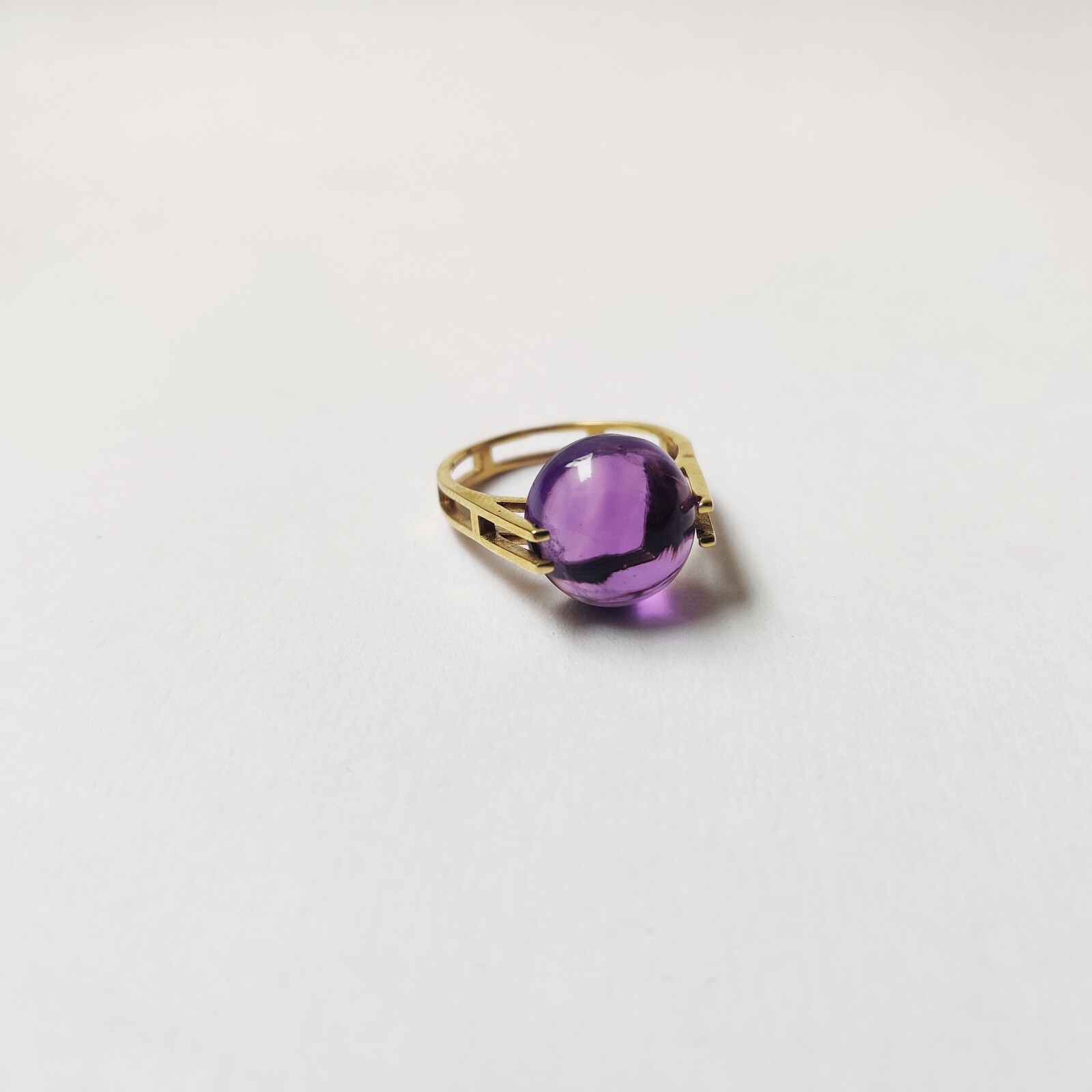925 Starling Silver Created Amethyst Ring Size 7 Handmade Art And Deco Victorian