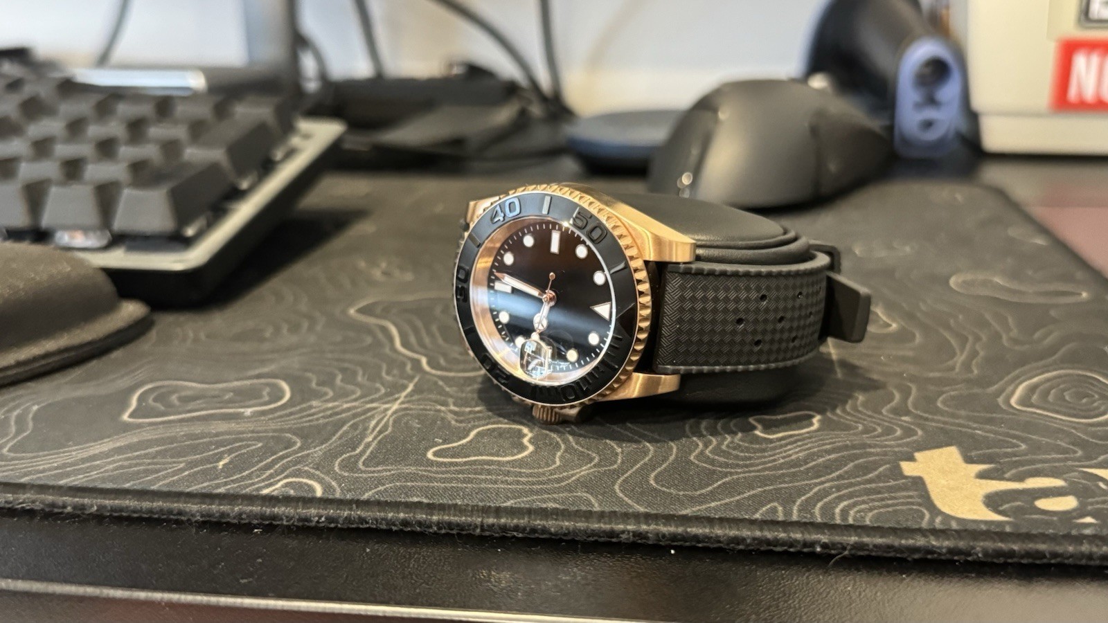 Custom 40mm Rose Gold Yacht Master StyleMod Watch NO LOGO w/ NH35