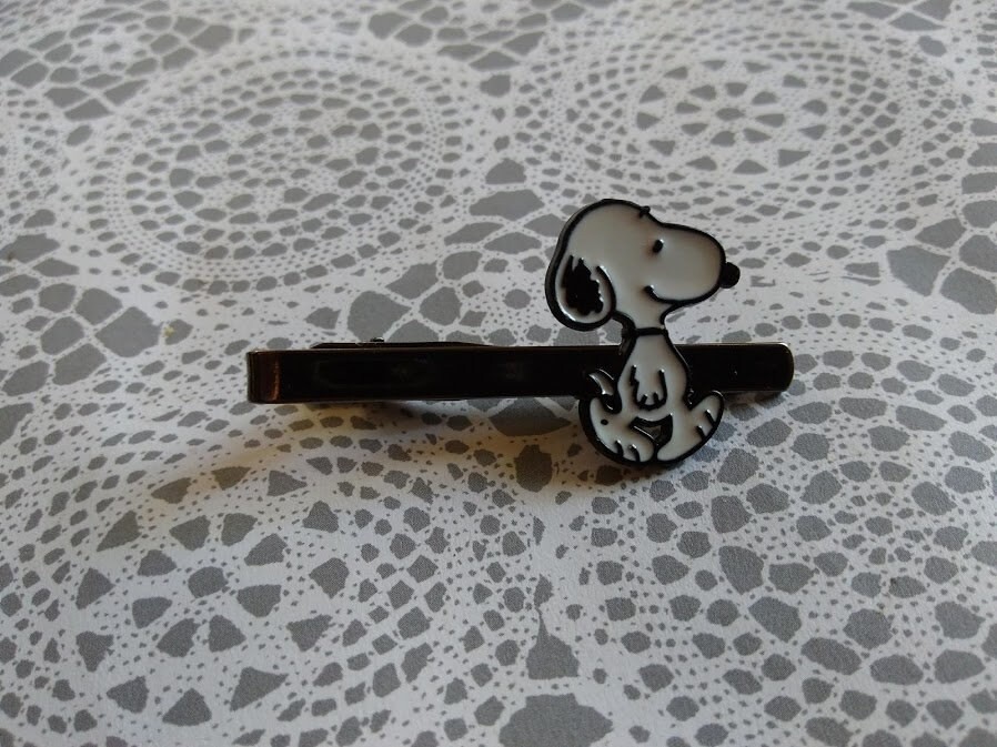 Snoopy Tie Clip Clasp Bar Cufflinks