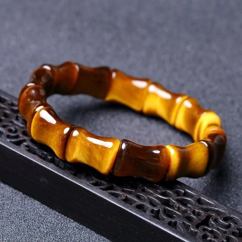 Natural Tiger’s Eye Stone Beaded Bracelet Bangle Gemstone Stretch Bracelet