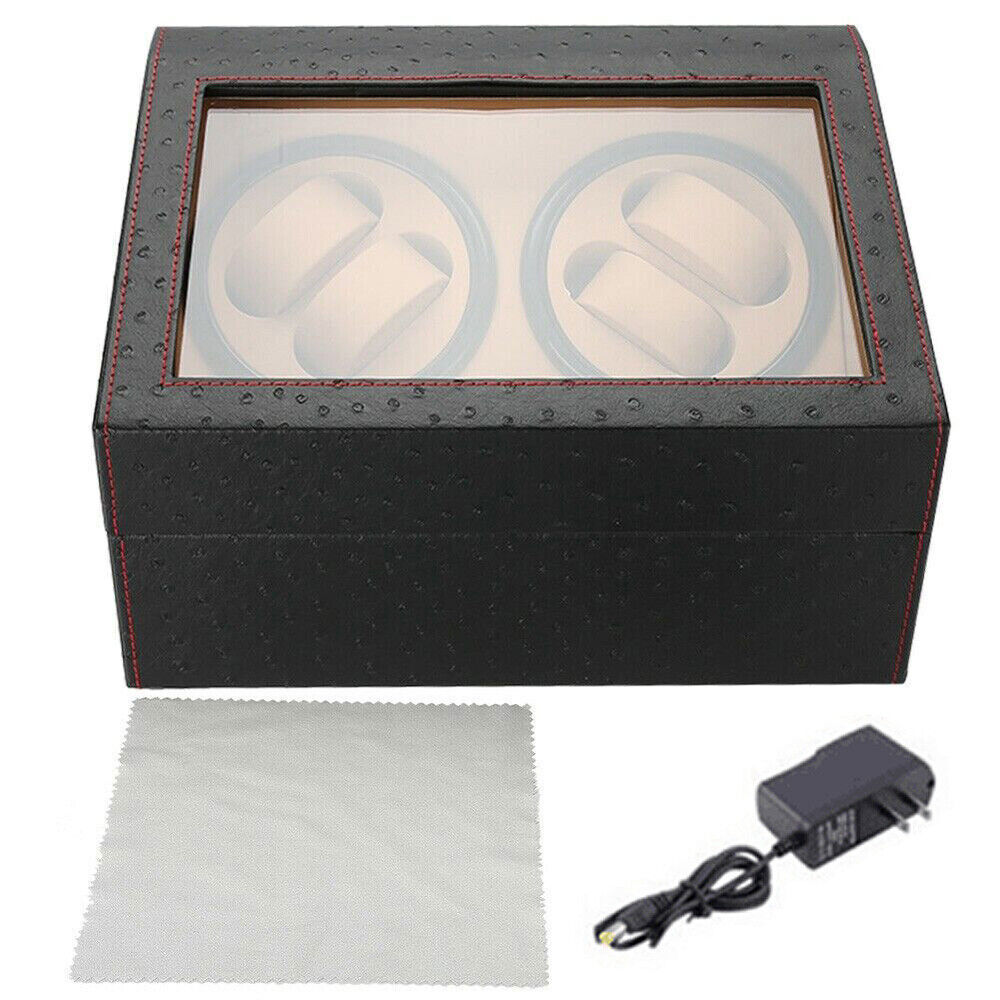 Automatic Watch Winder 4+6 Watch Display Box Quiet Motor Luxury Storage Case HOT