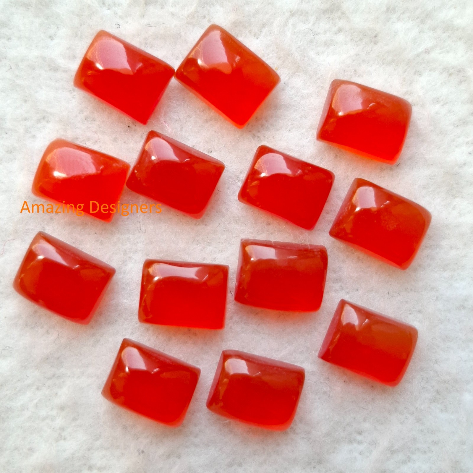 Natural Red Onyx Rectangle Cabochon 6x8mm to 20x25mm Loose Gemstone