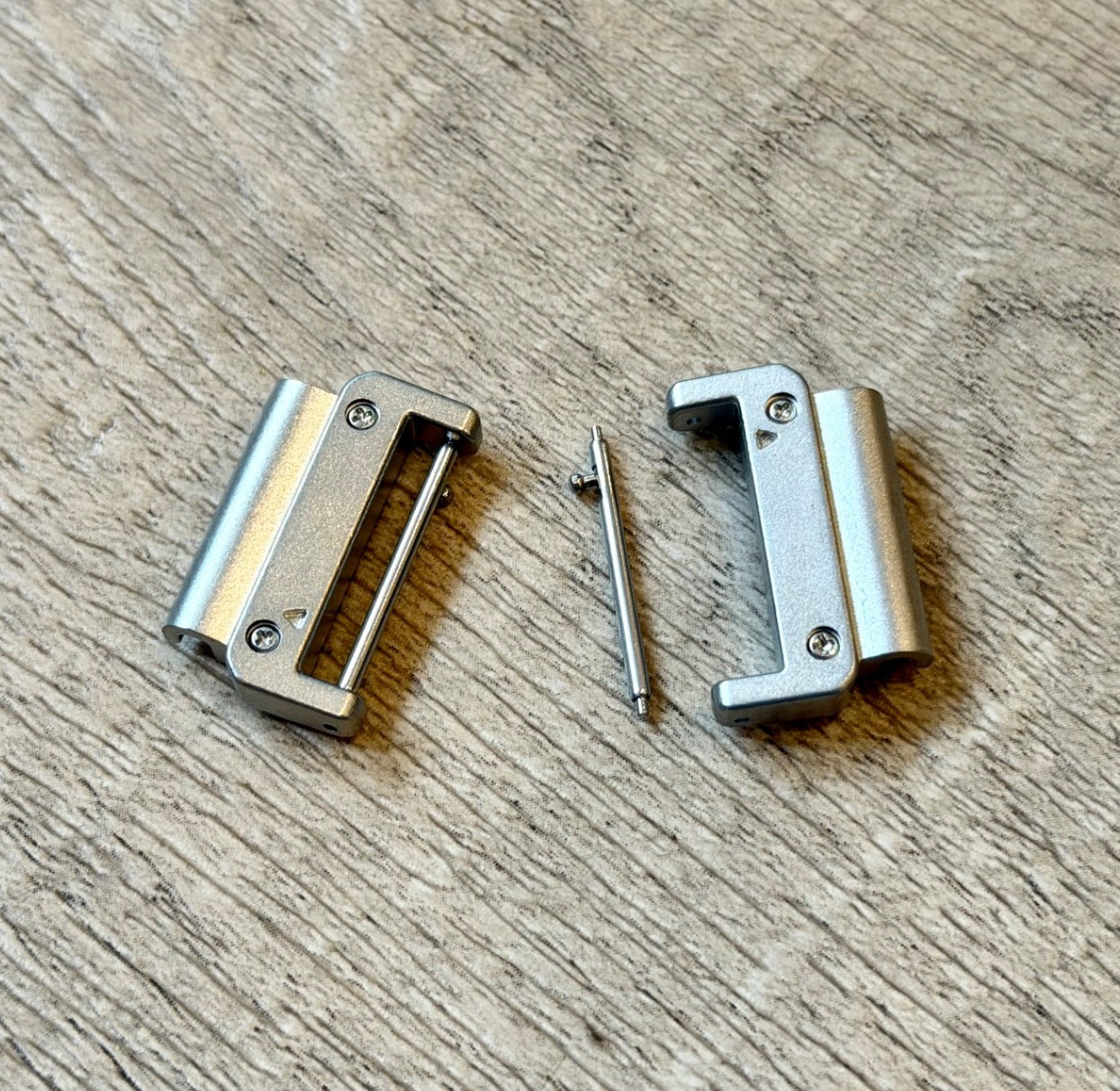 Silver 22mm Quick Fit Connectors for Garmin Watch Adapters Stainless Steel Strap