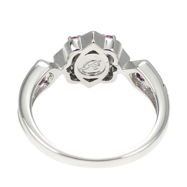 Rare K18WG Alexandrite Pink Sapphire Diamond Ring 0.05ct PS0.15ct D0.05ct – Auth