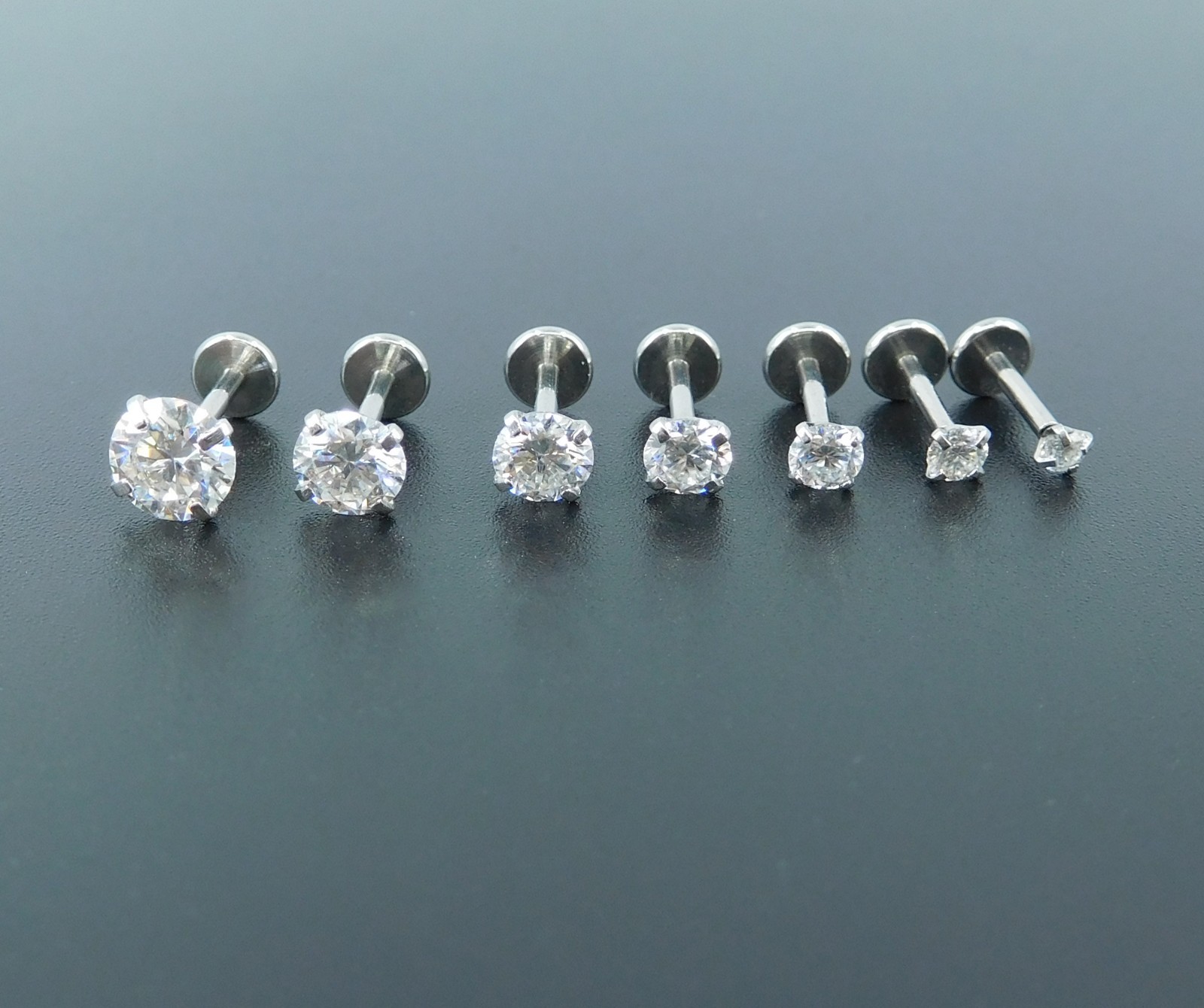 16G/18G/20G Moissanite Stud Earrings & Cartilage Nose Jewelry – Hypoallergenic