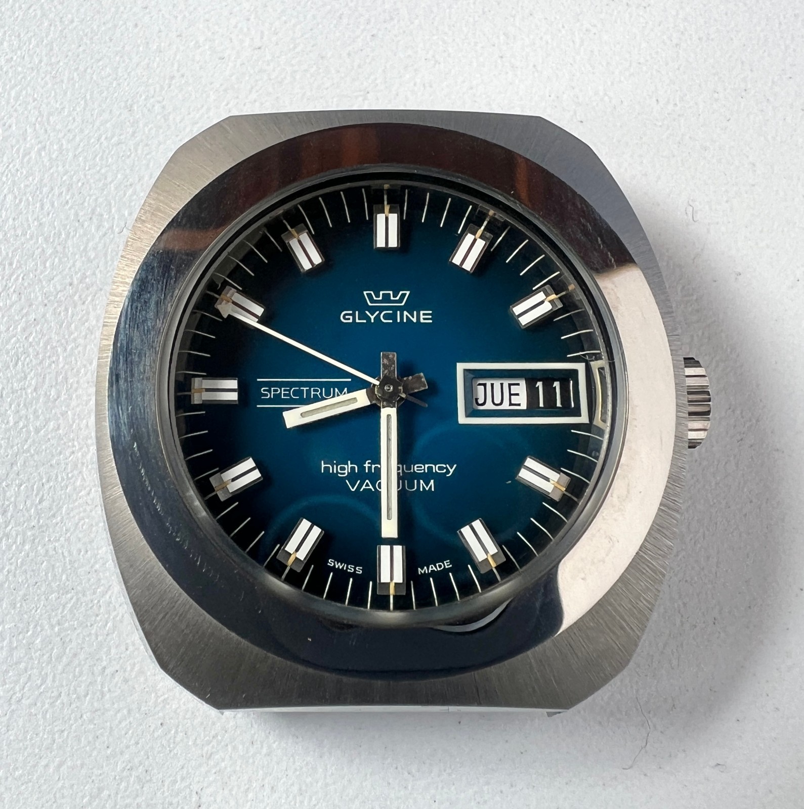 Glycine High Frecuency Automatic Watch Vintage Men Spectrum Repair The Crown