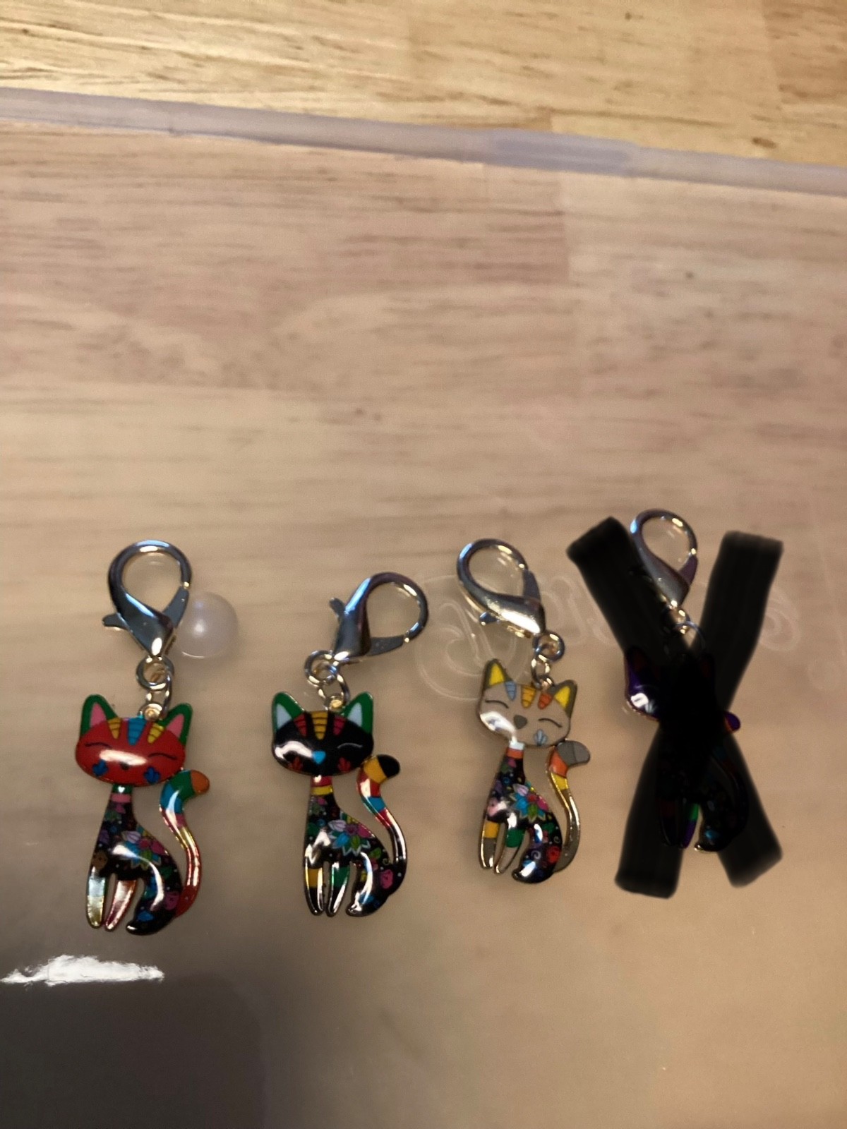 Lot of 3 New Cat Pull Zipper Charms