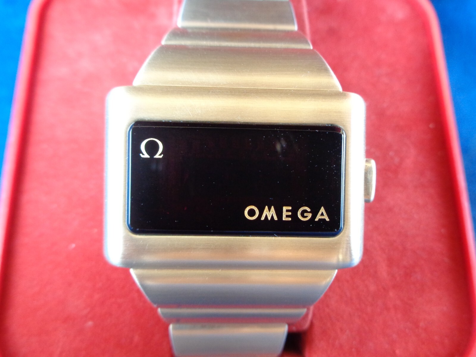 1972 OMEGA Time Computer 1 Cal. 1600 LED Watch Gold Filled w/original box