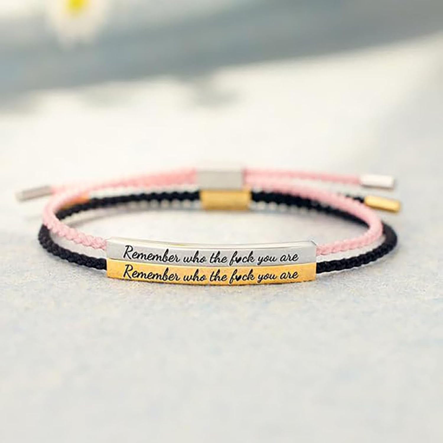 Let Them Tube Bracelet for Women, Self Worth Motivation Bracelet Adjustable Brai