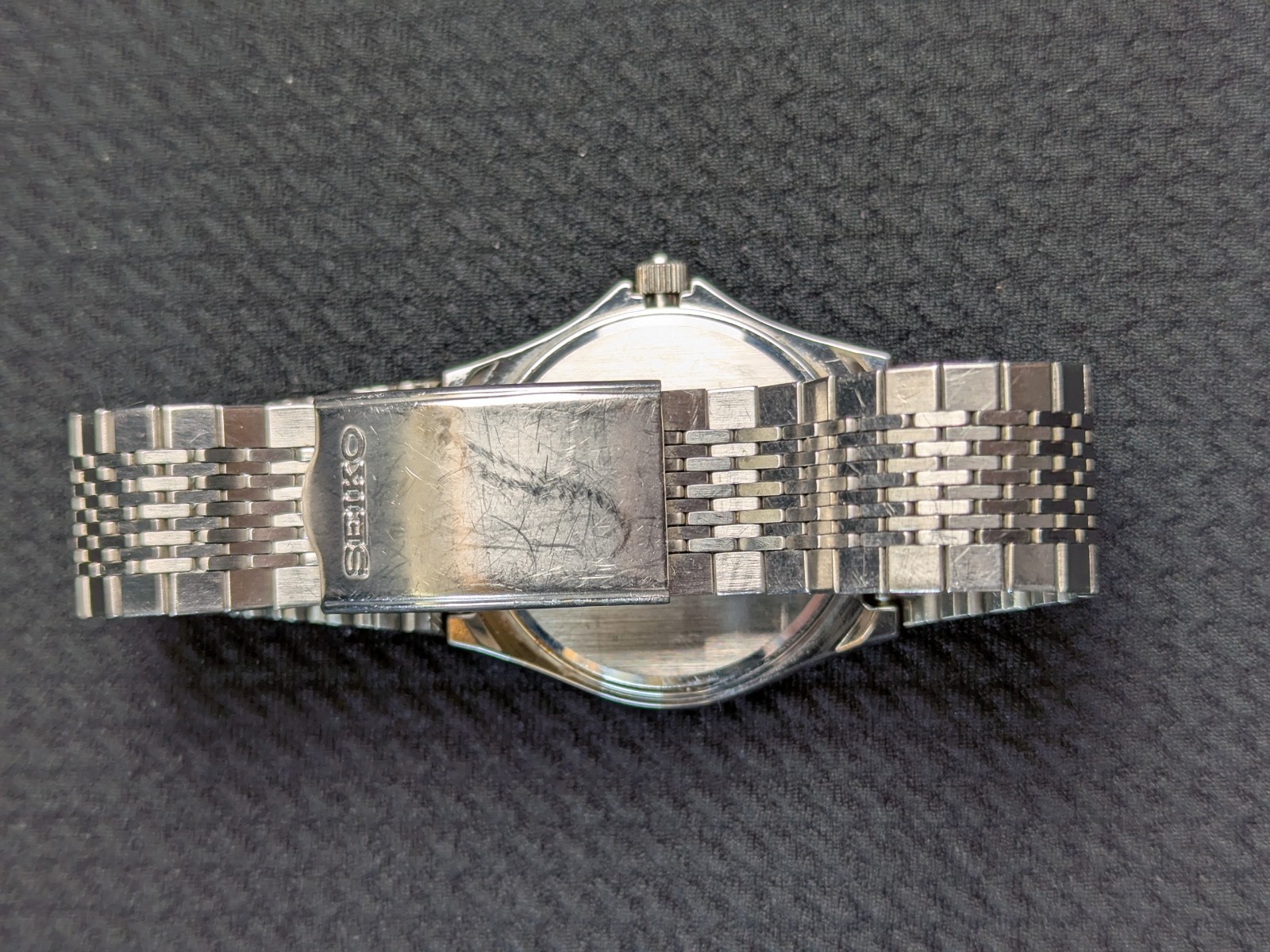 Vintage Seiko Chronos 5H23-7D20 Quartz Day Date Kanji Stainless Mens Watch 6.5″