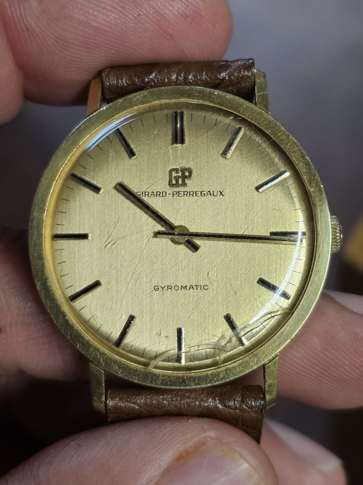 Vintage Girard Perregaux Gyromatic Gold Filled Watch 35mm