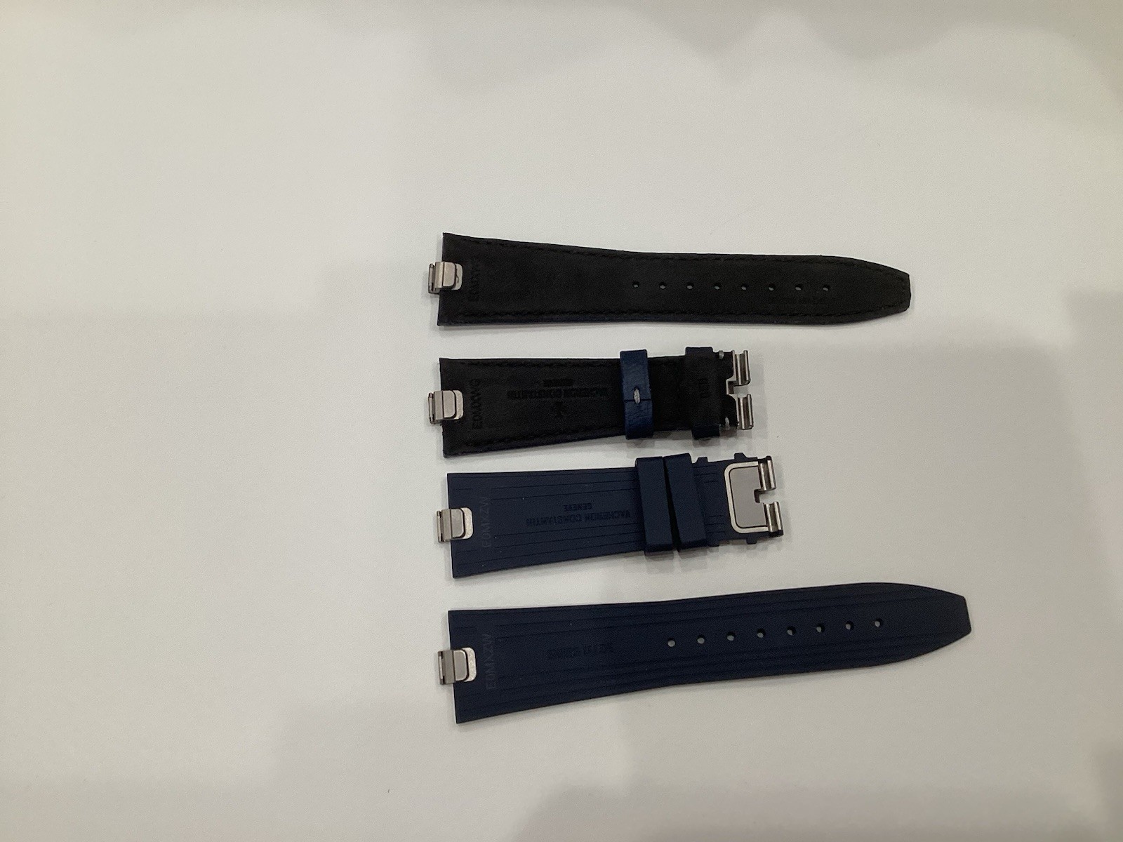 Vacheron Constantin Overseas Gen3 Pair Blue Leather & Rubber Watch Strap OEM