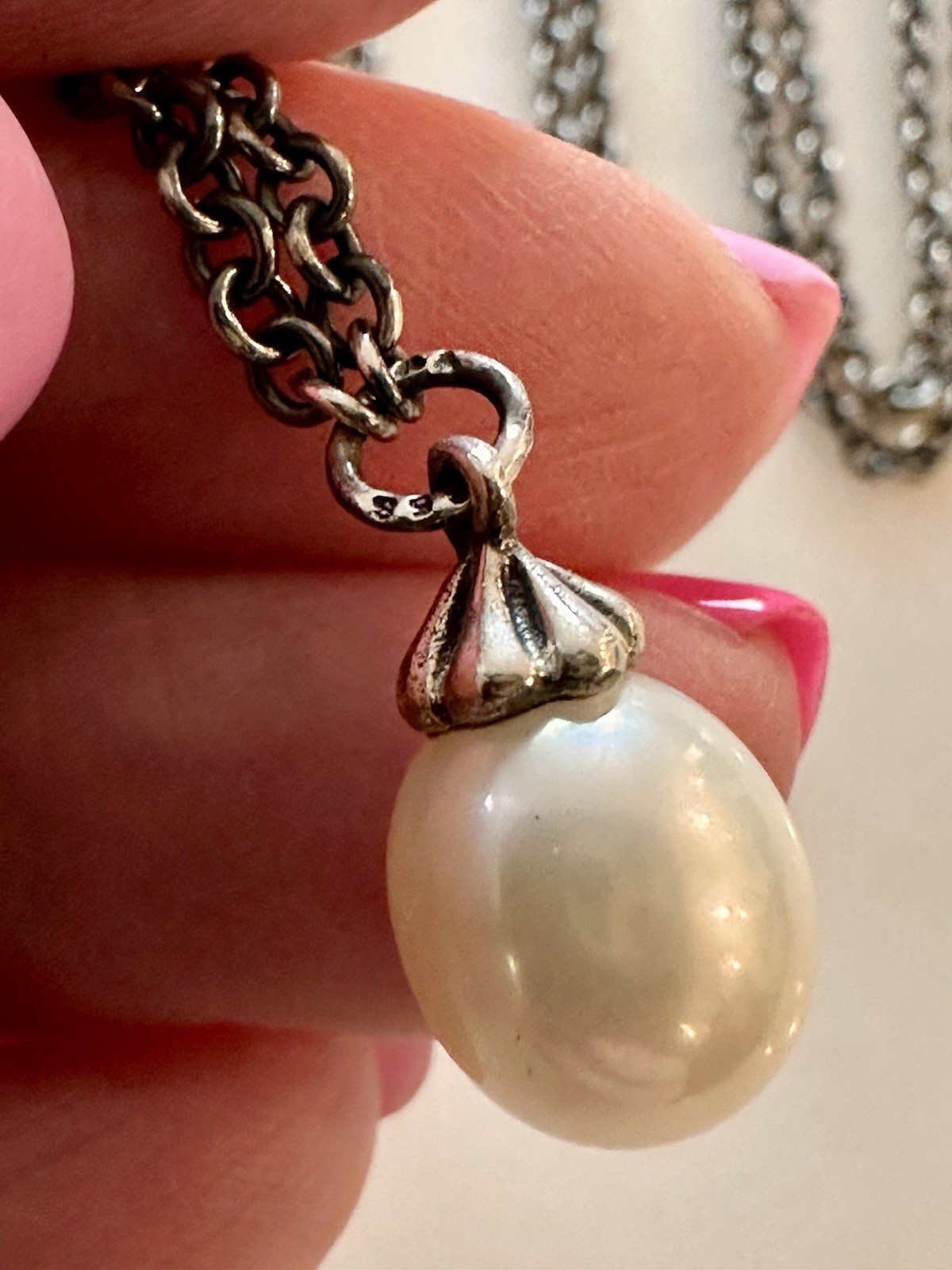 New Old Stock Trollbead Sterling Silver Pearl Fantasy Necklace Choose Length