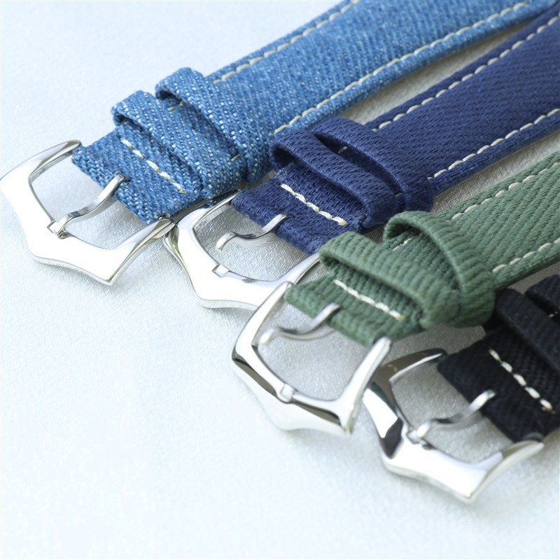 For Patek Philippe Nautilus Nylon Canvas Leather Watch Band Straps Mens 25x13mm