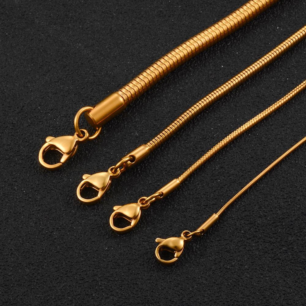 Snake Chains Necklace – Stainless Steel Chain Necklaces Women Fashion Jewelry
