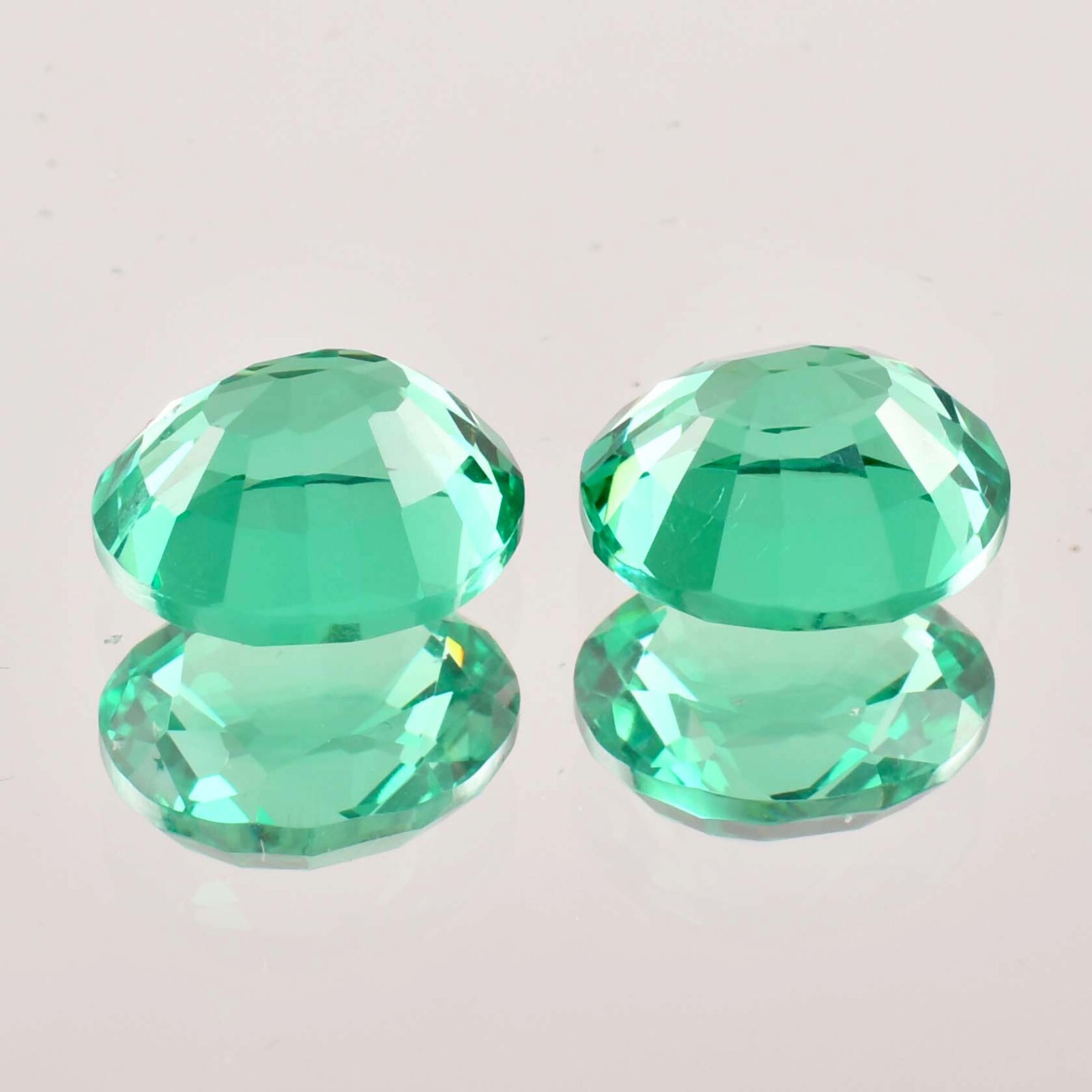 1 Pair 12×16 MM Natural Green Colombian Emerald Oval Cut Loose Gem GIT Certified