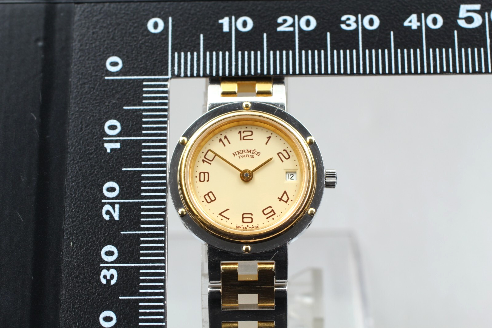 [NEAR MINT] Vintage HERMES Clipper 24mm Swiss made Qz Women’s Watch From JAPAN