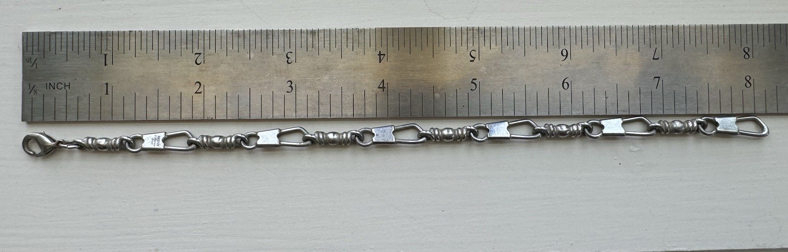 🟢 James Avery STAINLESS STEEL ~ FISHERS OF MEN ~ LINK BRACELET 8″ VINTAGE