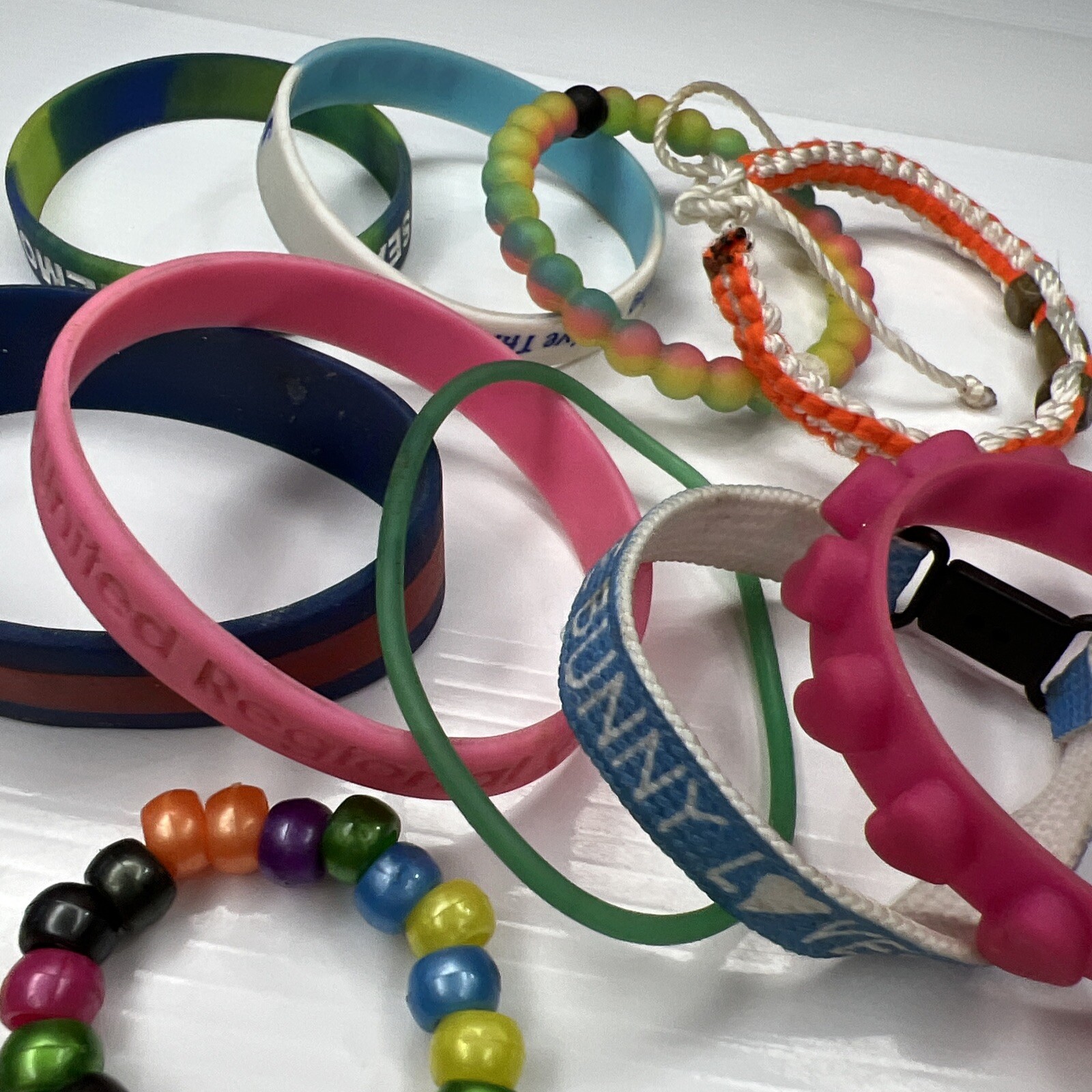 H1 Lot silicone girls Unisex kids bangles bands Retro bracelets