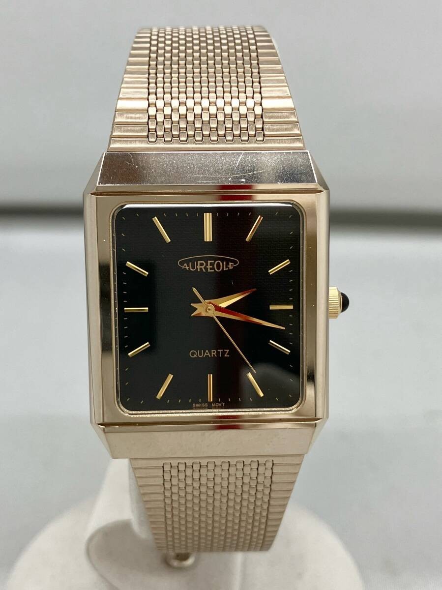 AUREOLE SW H249 Quartz Wristwatch Timepiece Used Elegant Dial Vintage