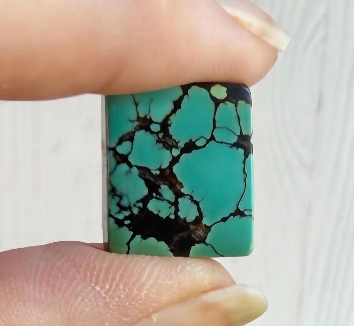 Bao Canyon Turquoise Rectangular Cabochon-Hubei Province Gemstone