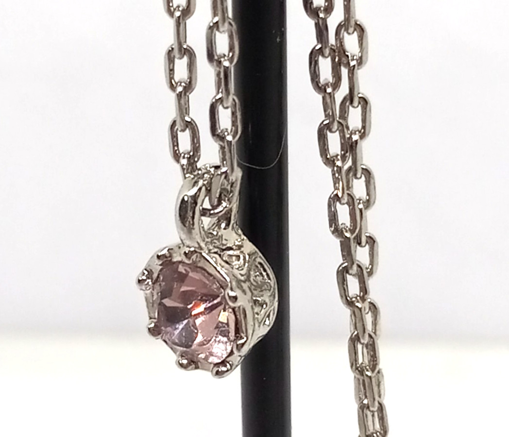 Pure Allure June Birth Stone Silver Tone 20″ Necklace Earring Swarovski Crystal