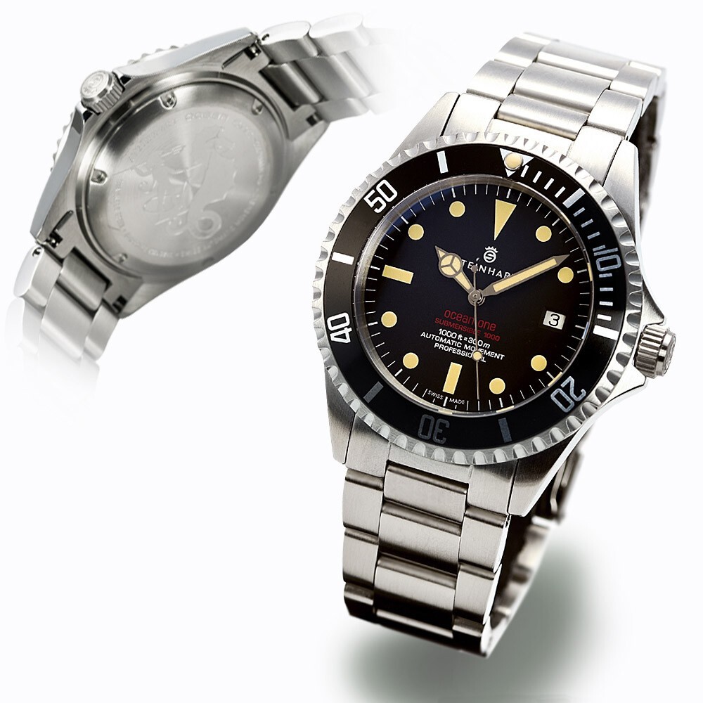 Steinhart Ocean One Vintage Red Swiss Automatic Men’s Diver Watch 103-0657