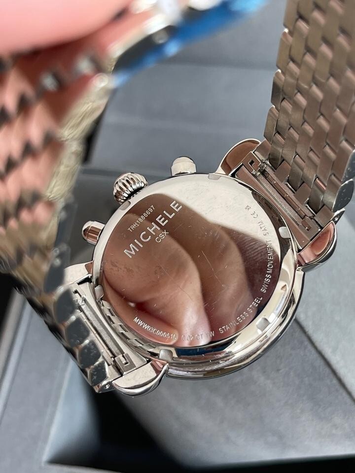 (FLASH SALE) New Michele Diamond Csx Mww03c000516 Bracelet Watch Retail $1300